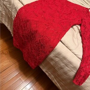 Elegant Red Lace Dress